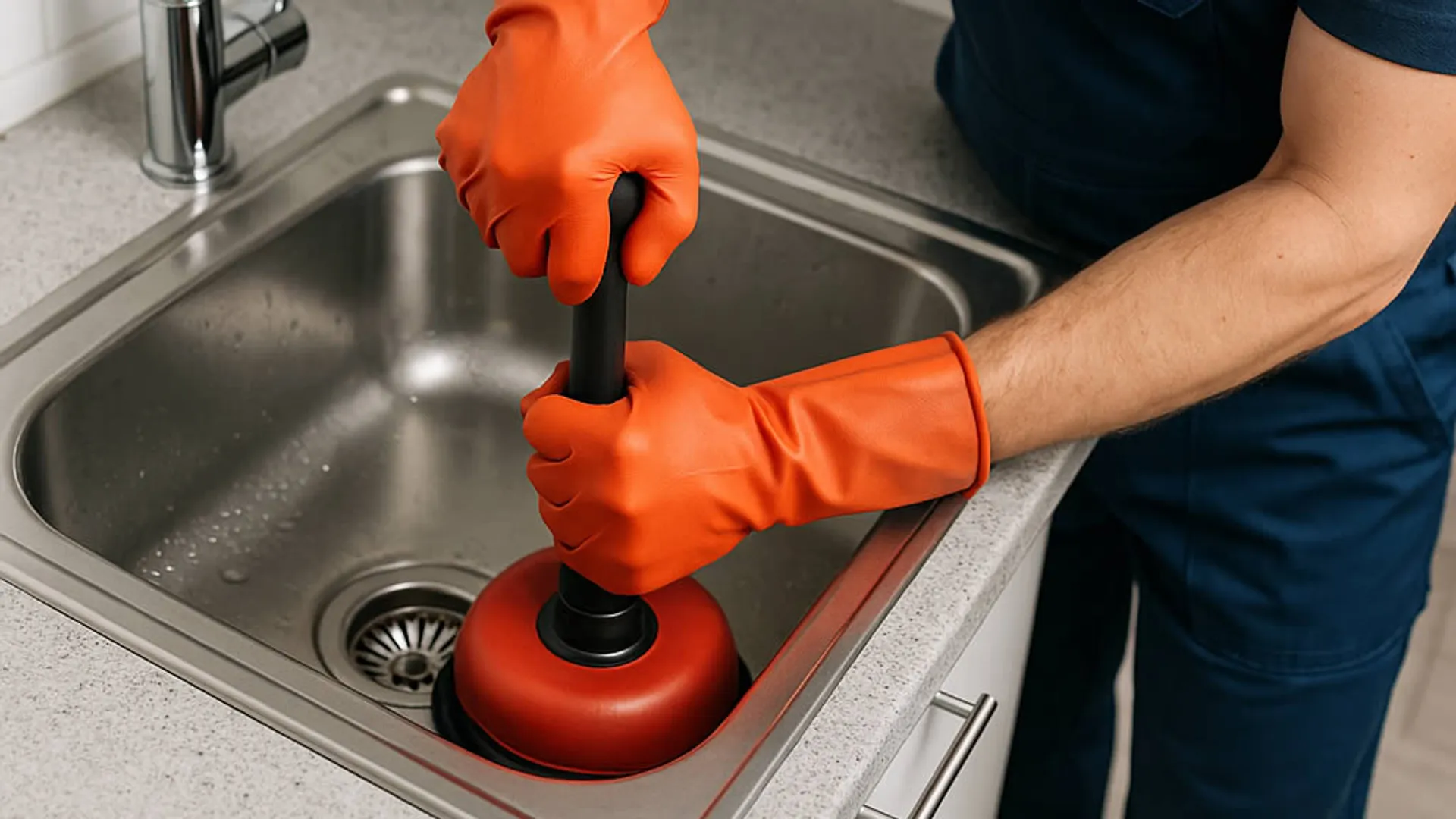 Débouchage d'évier professionnel